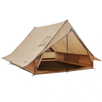 Vevor Cabin Hot Tent With Stove Jack & Ground Mat Lightweight 2 Persons Camping In Brown