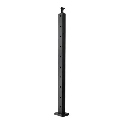 Vevor Cable Railing Post Level Deck Stair Post 1.97" Cable Handrail Post Stainless Steel Wire Drawing Deck In Matte Black