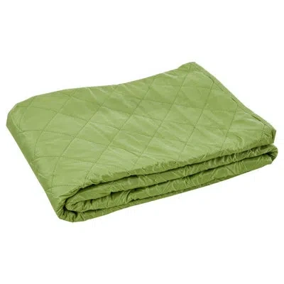 Vevor Camping Blanket, 330gsm Polyester Fleece, 82" X 55", Large Warm Stadium Blanket, Waterproof & Windpr In Green