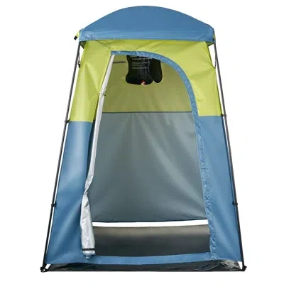 Vevor Camping Shower Tent, 1 Room, Portable Privacy Tent Changing Room With Shower Bag, Ground Stakes, Rop In Blue;green