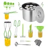 Vevor Canning Supplies Starter Kit 11 Pieces Stainless Steel Water Bath Cannner - Silver In Silver