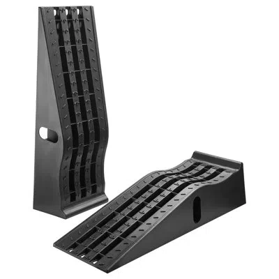 Vevor Car Ramps, 13000 Lbs Gvw Capacity, 6.1 In Lift Height, Portable High Profile Car Service Ramps For H In Black