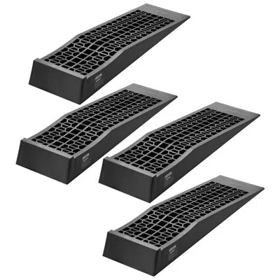 Vevor Car Ramps, 20000 Lbs Gvw Capacity, 2.56 In Lift Height, Portable Low Profile Car Service Ramps For H In Matte Black