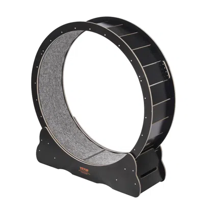 Vevor Cat Exercise Wheel 43.3" Large Cat Treadmill Wheel For Indoor Cats Black In Transparent