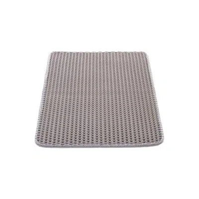 Vevor Cat Litter Trapping Mat 30 X 24 In Double Layer Honeycomb Non-slip & Urine-proof In Gray
