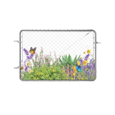 Vevor Chain Link Fence Gate Fit 2.2-6 Ft X 6 Ft Yard Garden Gate Posts Not Included In Silver