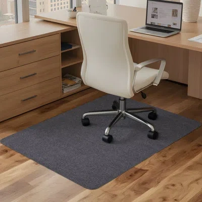 Vevor Chair Mat 55 X 35-inch Office Chair Mat For Hard Floors Polyester Surface In Gray