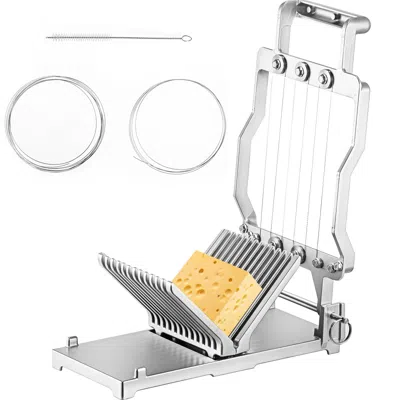 VEVOR CHEESE CUTTER WITH WIRE 1 CM & 2 CM CHEESER BUTTER CUTTING BLADE REPLACEABLE CHEESE SLICER WIRE, ALU