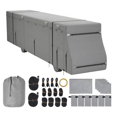 Vevor Class A Rv Cover, 40-43 Ft Motorhome Cover, Non-woven Fabric Motorhome Rv Cover, Waterproof, Windpro In Gray