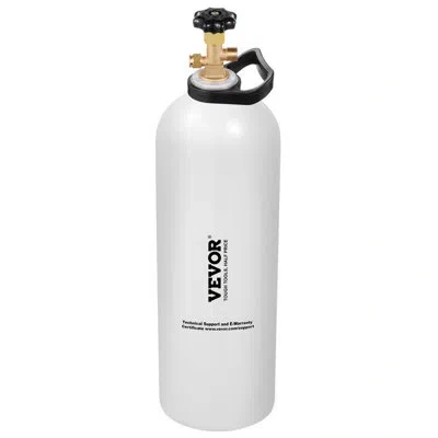 Vevor Co2 Tank 20 Lbs New Aluminum Alloy Gas Cylinder With Siphon Tube Dot Approved In Gray