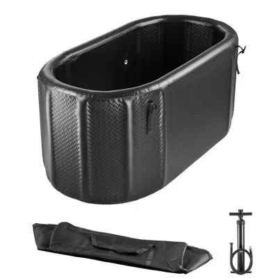 Vevor Cold Plunge Tub, 216 Gallon, 59.1" X 31.5" X 29.9" (no Chiller), Inflatable Ice Bath Tub Compatible  In Black
