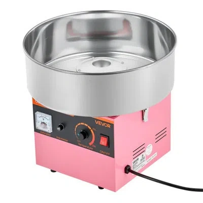 Vevor Commercial Cotton Candy Machine Electric Sugar Floss Maker In Pink