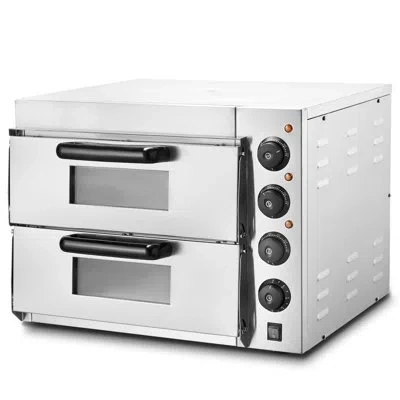 Vevor Commercial Countertop Pizza Oven Electric Pizza Oven For 16" Pizza Indoor In Silver