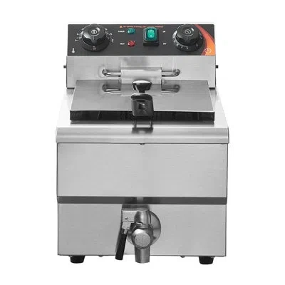 Vevor Commercial Electric Deep Fryer Countertop Deep Fryer 1500w 11.6qt / 11l In Silver