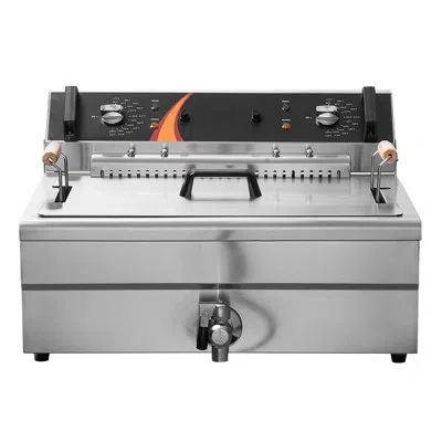 Vevor Commercial Electric Deep Fryer Countertop Deep Fryer 3000w 30.6qt / 29l In Silver