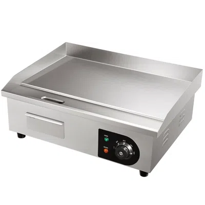 Vevor Commercial Electric Griddle, 21", 1600w Countertop Flat Top Grill, Stainless Steel Teppanyaki