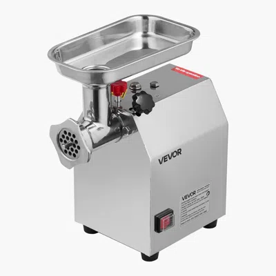 Vevor Commercial Electric Meat Grinder, 5 Lbs/min Capacity, #8 Industrial Meat Mincer With 2 Stainless Ste In Silver