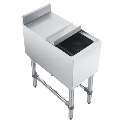 Vevor Commercial Ice Bin, 39.6 Qt Max Capacity, 12 X 24 X 33 Inch Stainless Steel Ice Chest With Sliding L