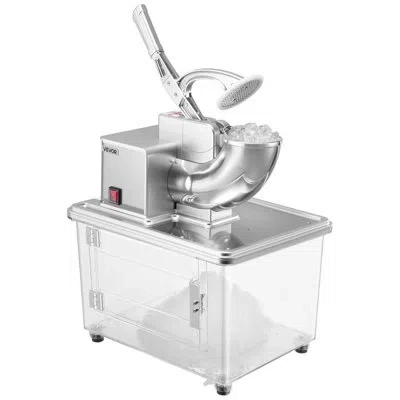 Vevor Commercial Ice Crusher 661lbs/h Electric Snow Cone Maker Shaved Ice Silver