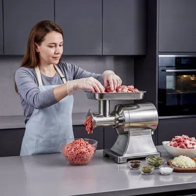 Vevor Commercial Meat Grinder, 9.2 Lbs/min Capacity, #12 Electric Meat Mincer With 2 Plates, 3 Sausage Stu In Multi