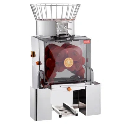 Vevor Commercial Orange Juicer Machine 120w Automatic Feeding Juice Extractor In Stainless Steel