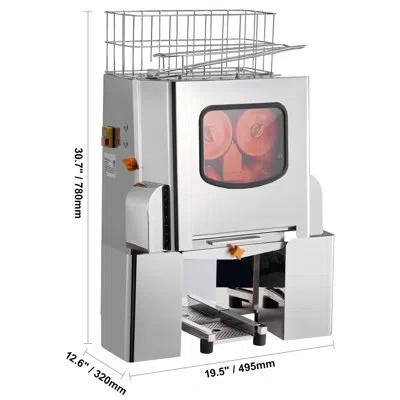 Vevor Commercial Orange Juicer Machine Automatic Juice Extractor In Stainless Steel