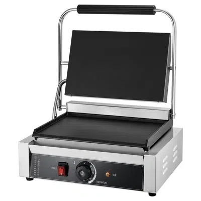 Vevor Commercial Panini Grill, 1800w Electric Sandwich Panini Maker, Stainless Steel Sandwichs Press Grill In Silver;matte Black