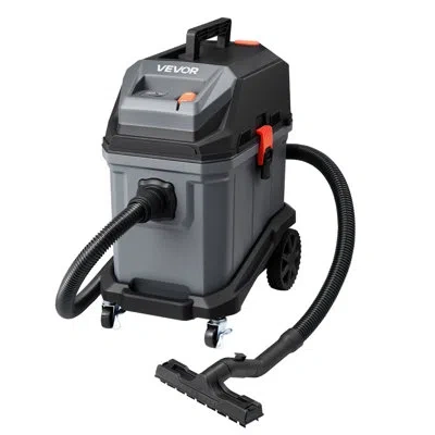 Vevor Commercial Shop Vac, 11 Gallon Wet Dry Shop Vacuum, 5.5 Peak Hp Portable With One-button Self-cleani In Orange;black