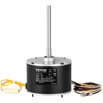 Vevor Condenser Fan Motor K55hxjkl-2918, 51-23055-11, 1/5 Hp 208-230v, 1075rpm, Oem Standard Upgraded Repl In Silver;black