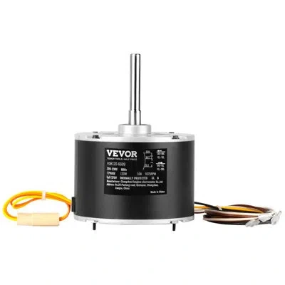 Vevor Condenser Fan Motor Ogd1016, 1/6 Hp 208-230v Condenser Fan Motor 1075rpm, Oem Standard Upgraded Repl In Silver;black