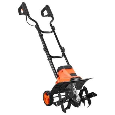 Vevor Corded Electric Tiller, 14 Inch Tilling Width Garden Rototiller, 10-amp Motor Heavy-duty Tilling Mac In Black