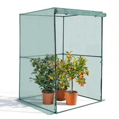 Vevor Crop Cage, 3.9 X 3.9 X 5.9 Ft Plant Protection Tent With Zippered Door, Wind-resistant Tall Crop Cag