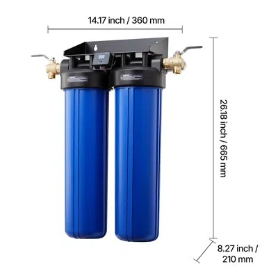 Vevor Deionized Water System For Car Wash, Spotless Car Wash Water System With 2 X 4l Di Resin, Bypass Val In Blue