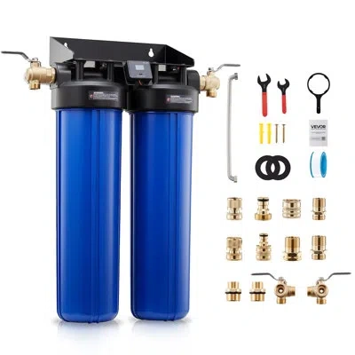 Vevor Deionized Water System For Car Wash, Spotless Car Wash Water System With 2 X 4l Di Resin, Bypass Val In Blue