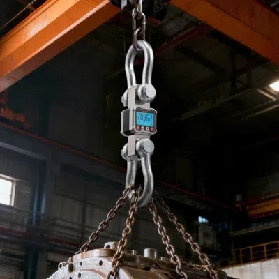 Vevor Digital Crane Scale, 22000 Lbs/10 T Max Capacity, 5 Lbs Division & 3 Unit Switch, Heavy-duty Industr In Black