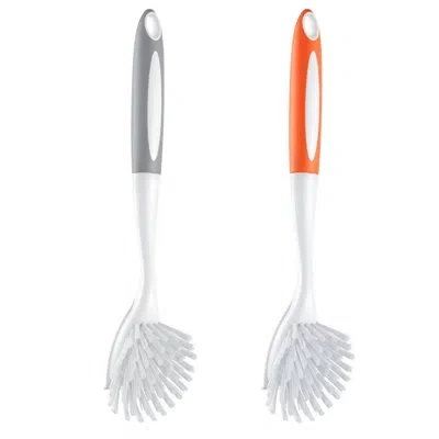 Vevor Dish Brush, Kitchen Scrub Brushes With Pp Handle, Dish Cleaning Brushes With Curved Bristles, Ideal 