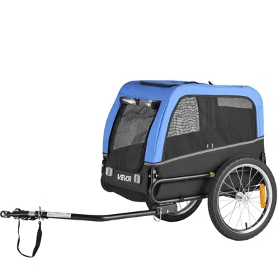 Vevor Dog Bike Trailer, Supports Up To 66 Lbs, Pet Cart Bicycle Carrier For Small & Medium Dogs, Easy Fold In Animal Print