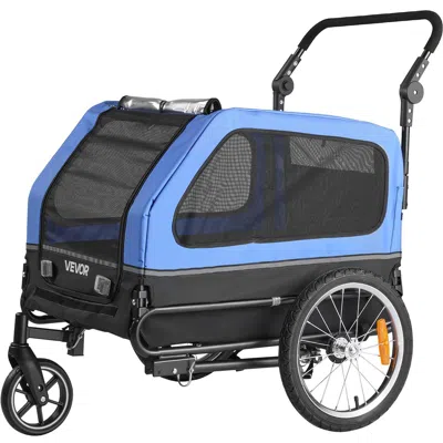 Vevor Dog Bike Trailer, Supports Up To 88 Lbs, 2-in-1 Pet Stroller Cart Bicycle Carrier For Small & Large 