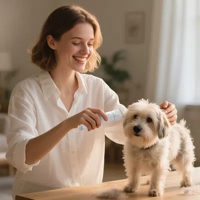 Vevor Dog Clippers For Grooming, 4 In 1 Dog Grooming Kit, Low Noise, Rechargeable Pet Shaver With 6 Combs  In Stainless Steel