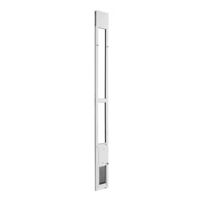 Vevor Dog Door For Sliding Glass Door, 75 7/8" To 80 11/16" Adjustable Height, Aluminum Alloy Frame With F In Silver