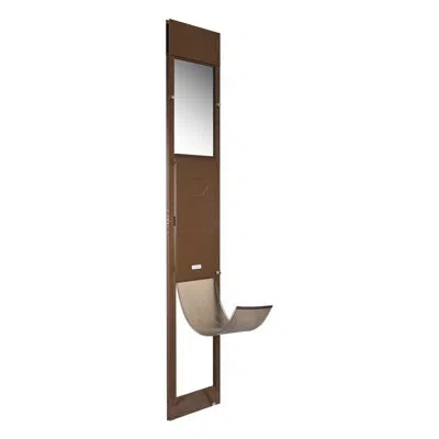 Vevor Dog Door For Sliding Glass Door, 75 7/8 To 80 11/16 In Adjustable Height, Aluminum Alloy Frame With  In Brown