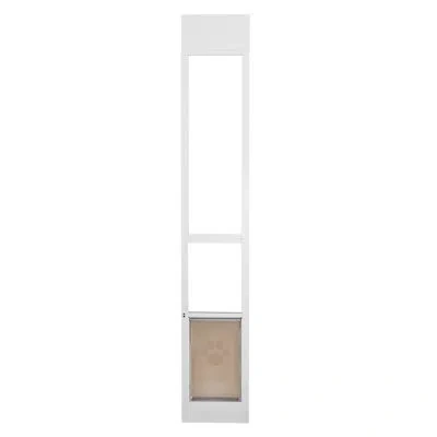 Vevor Dog Door For Sliding Glass Door 75 7/8"-80 11/16" Adjustable Height L In White