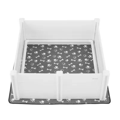 Vevor Dog Whelping Box 38.6x38.6x18.1 Inch With Height Adjustable Door For Medium Dog
