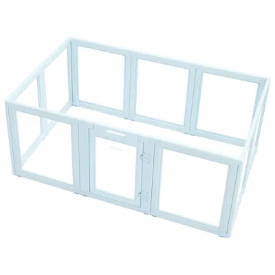 Vevor Dog Whelping Box With Window Transparent Playpen For Large Dog 76x49x30 In