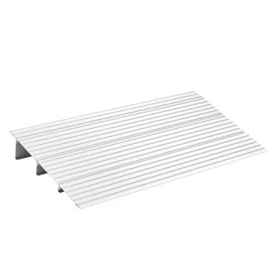 Vevor Door Threshold Ramp, 3 Inch Rise, Aluminum Alloy Threshold Ramp Rated 800 Lbs Load Capacity, Handica In Silver