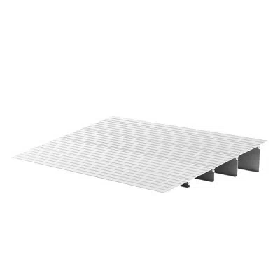 Vevor Door Threshold Ramp, 4.5 Inch Rise, Aluminum Alloy Threshold Ramp Rated 800 Lbs Load Capacity, Handi In Silver