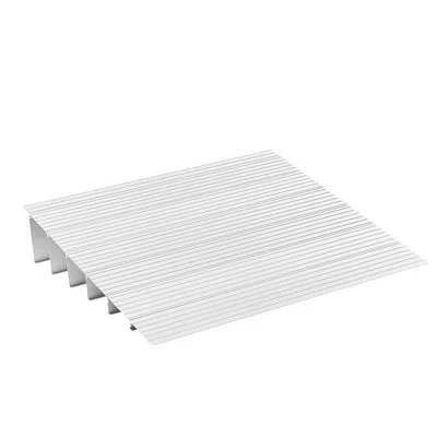 Vevor Door Threshold Ramp, 6 Inch Rise, Aluminum Alloy Threshold Ramp Rated 800 Lbs Load Capacity, Handica In White