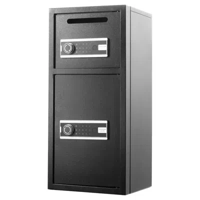 Vevor Double Door Safe Box, 3.3 Cu. Ft, Heavy-duty Home Safe With Electronic Keypad, Anti-theft, Digital S In Black