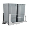 Vevor Double Pullout Waste Container Kitchen Trash Can With Soft Close Grey 27qtx2 In Gray