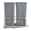 Vevor Double Pullout Waste Container Kitchen Trash Can With Soft Close Grey In Gray